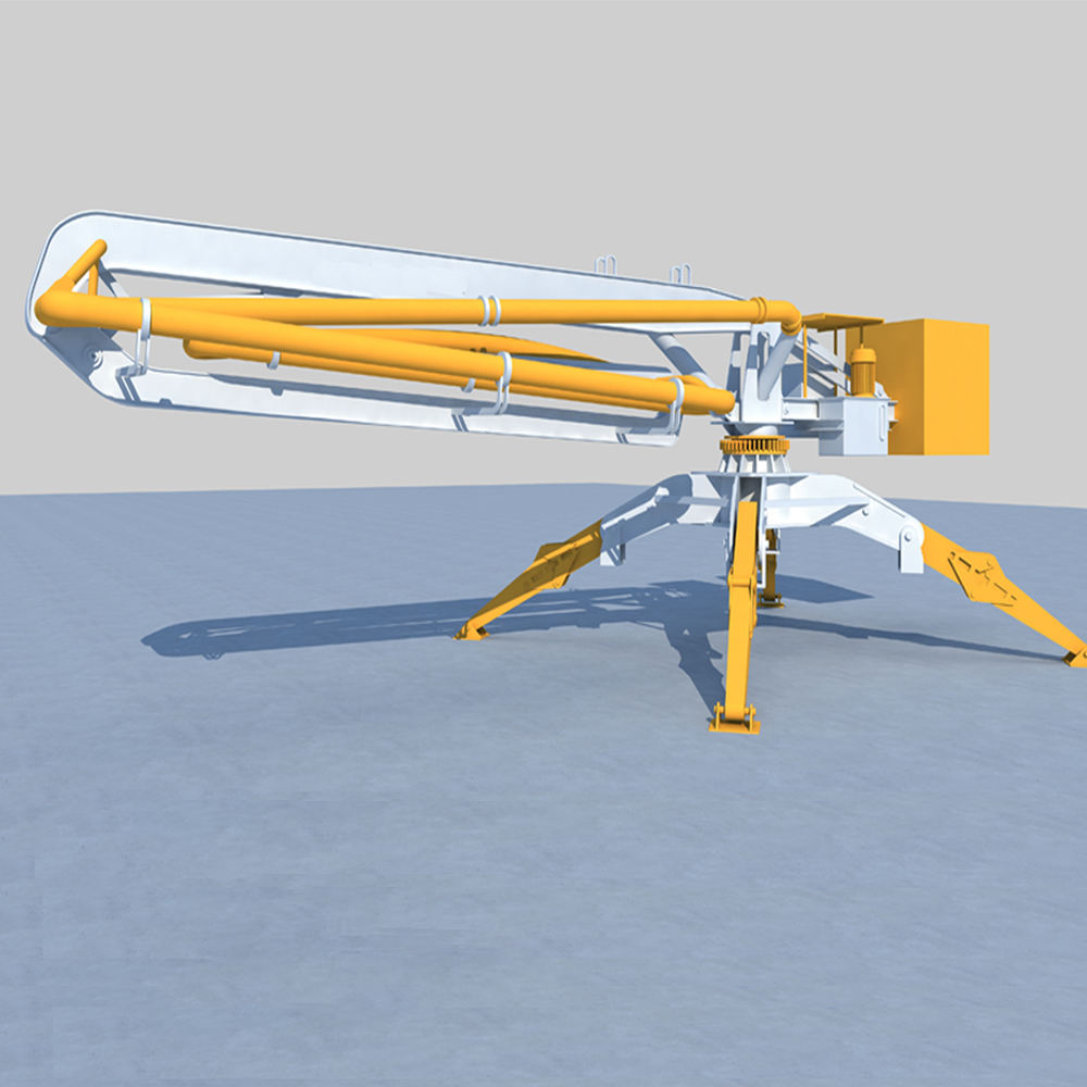 Concrete Placing Boom Cement Distributor Machinery Small Construction Equipment 17M Placing Radius Mobile Type Hydraulic Concrete Placing Boom